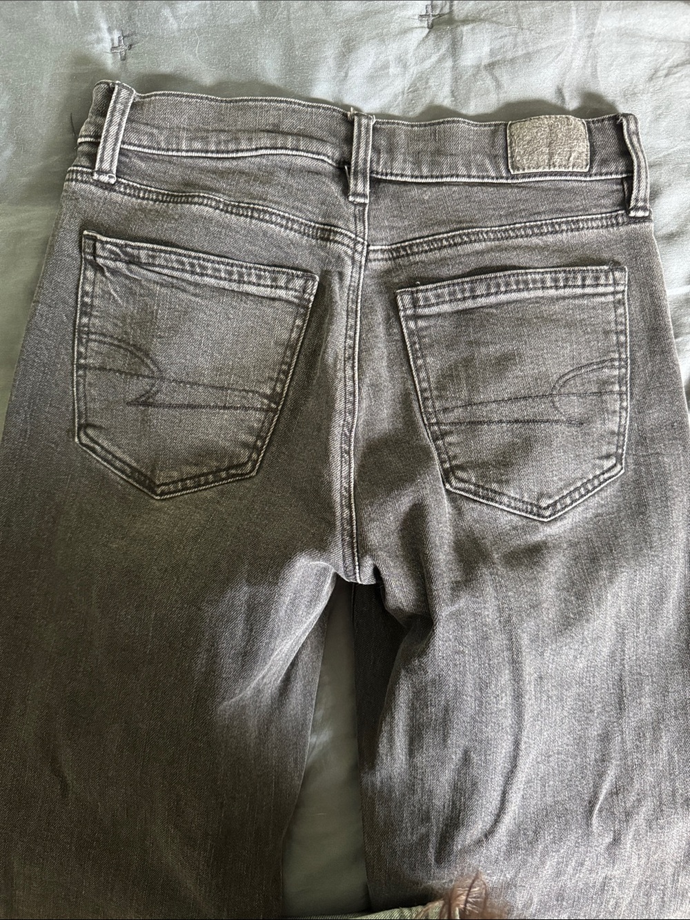American Eagle Outfitters Black/Drk Gray Strigid Stovepipe Jeans Size 000 Reg - Picture 6 of 6